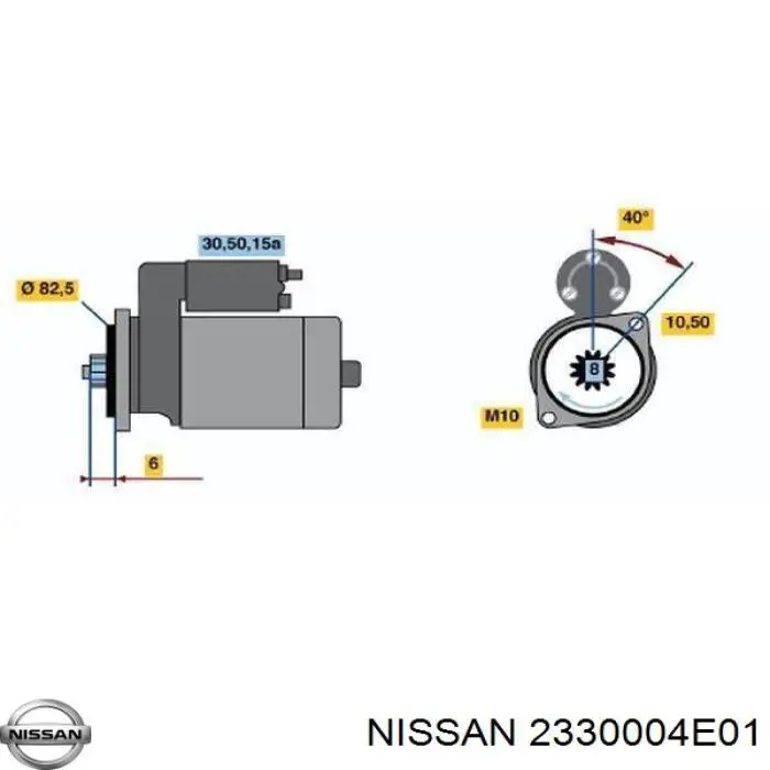 2330004E01 Nissan/Infiniti Стартер автомобиля