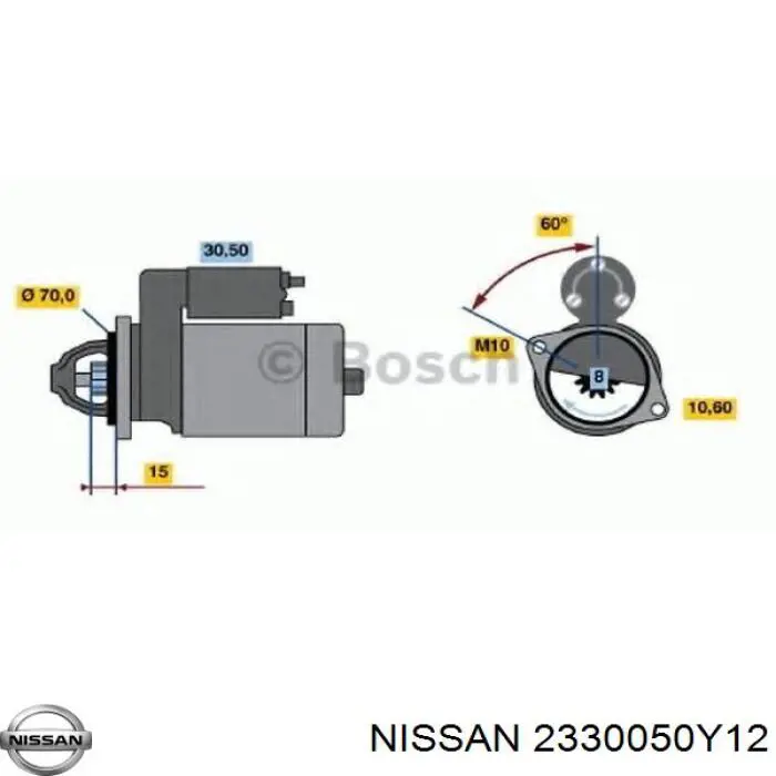 2330065Y10 Nissan/Infiniti Стартер автомобиля