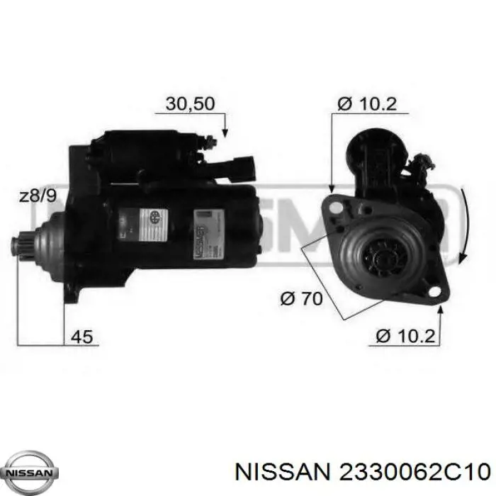 2330062C10 Nissan/Infiniti Стартер автомобиля