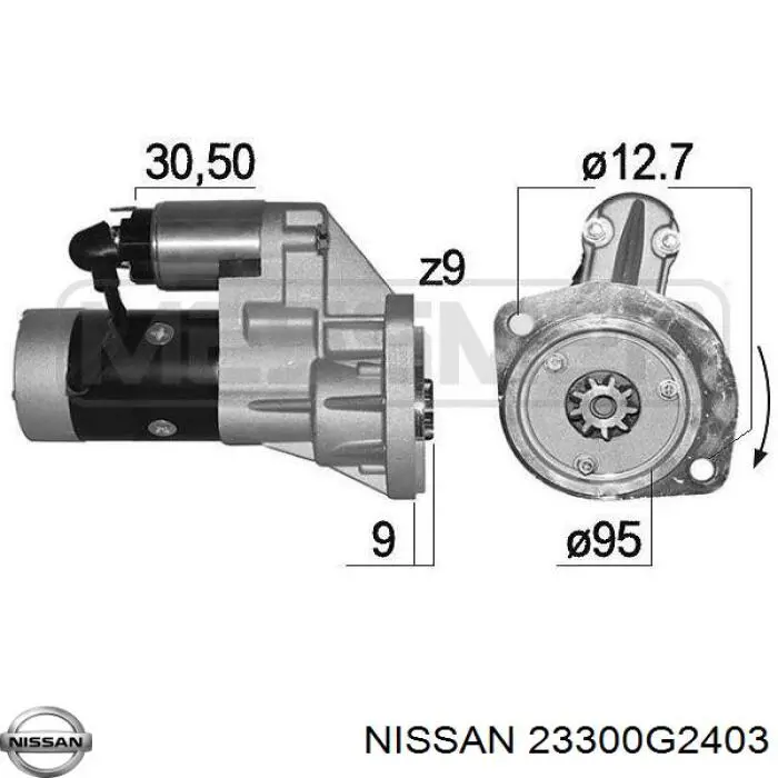Стартер Nissan/Infiniti 23300G2403 цена, от 139.39 USD