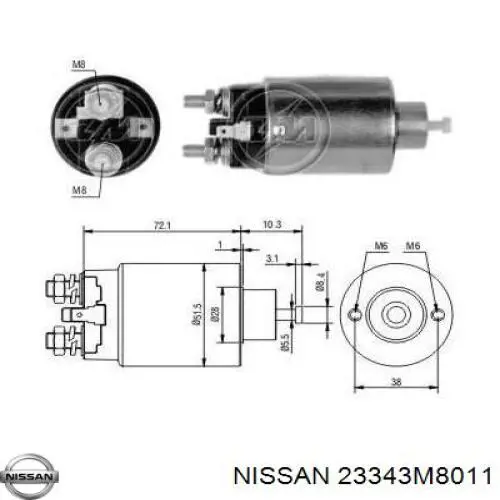 23343M8011 Nissan/Infiniti Тяговое реле стартера