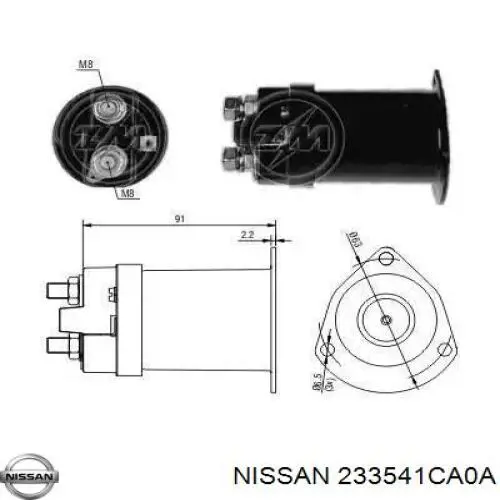 233541CA0A Nissan/Infiniti Привод стартера