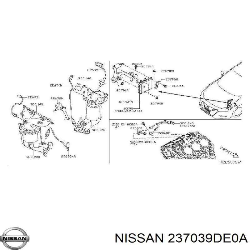 ЭБУ двигателем Nissan/Infiniti 237039DE0A цена, от 190.04 USD