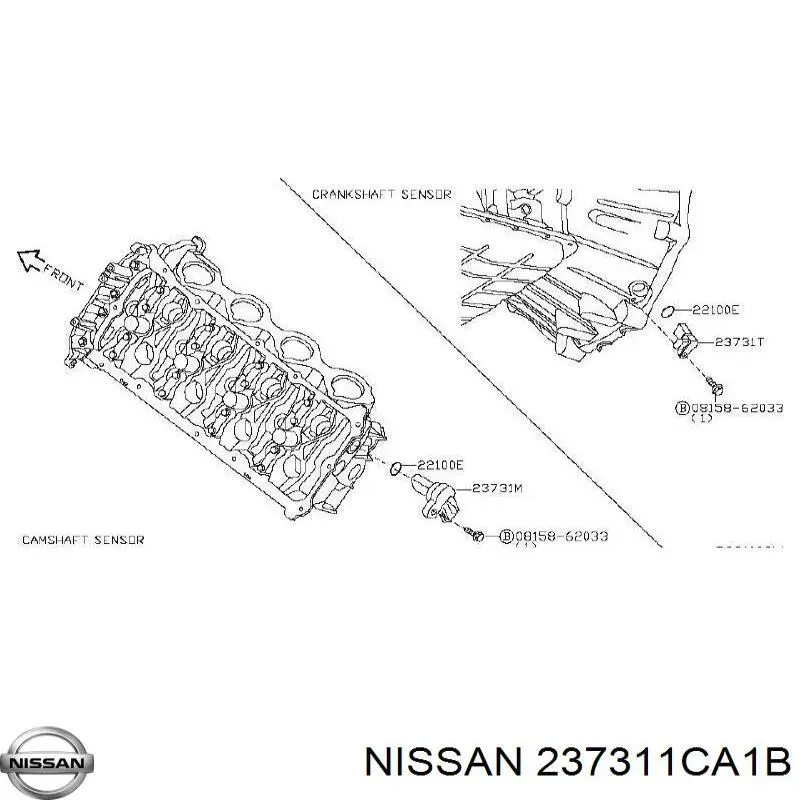237311CA1B Nissan датчик положения распредвала