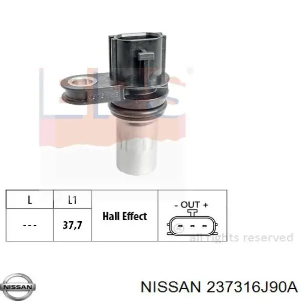 Датчик положения коленчатого вала Nissan/Infiniti 237316J90A цена, от 77.76 USD