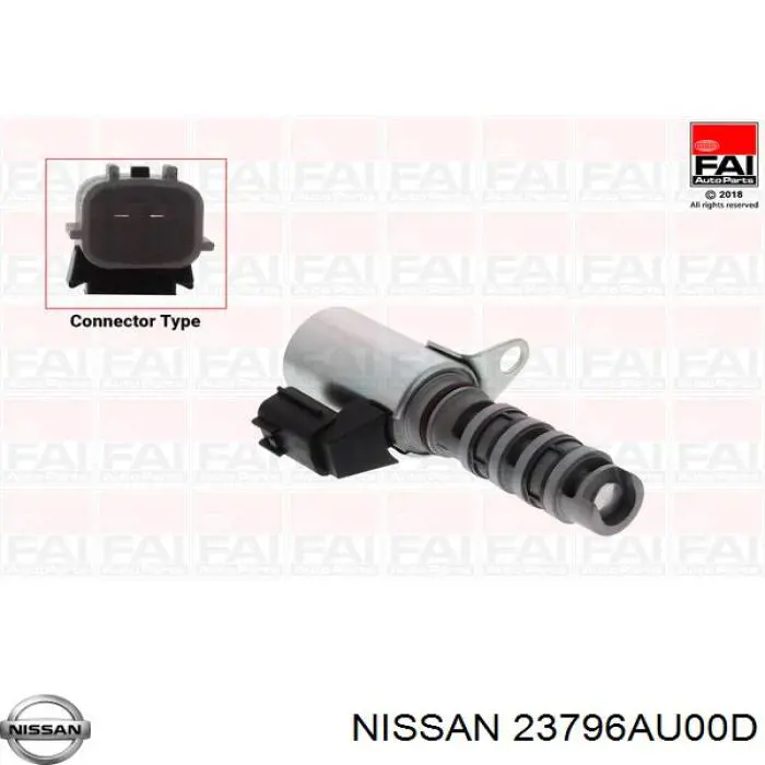 23796AU00D Nissan клапан электромагнитный положения (фаз распредвала левый)