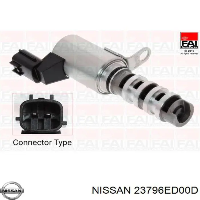 23796ED00D Nissan válvula eletromagnética de posição (de fases da árvore distribuidora)