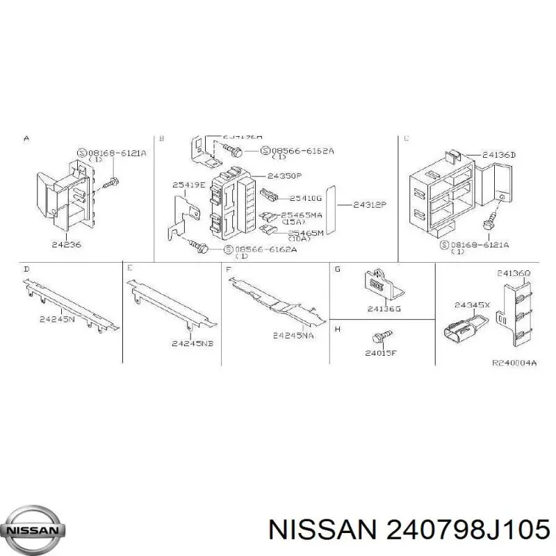  Nissan/Infiniti 240798J105 цена, от 38.01 USD