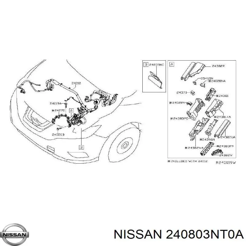 Кабель массы аккумулятора (АКБ) Nissan/Infiniti 240803NT0A цена, от 14.81 USD