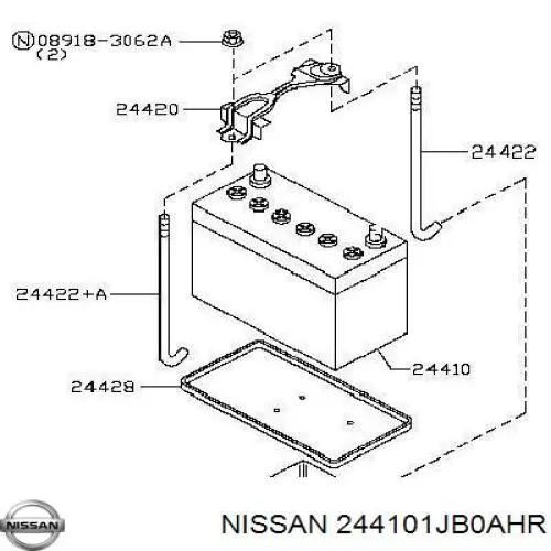 Аккумулятор Nissan/Infiniti 244101JB0AHR купить на AvtoPro
