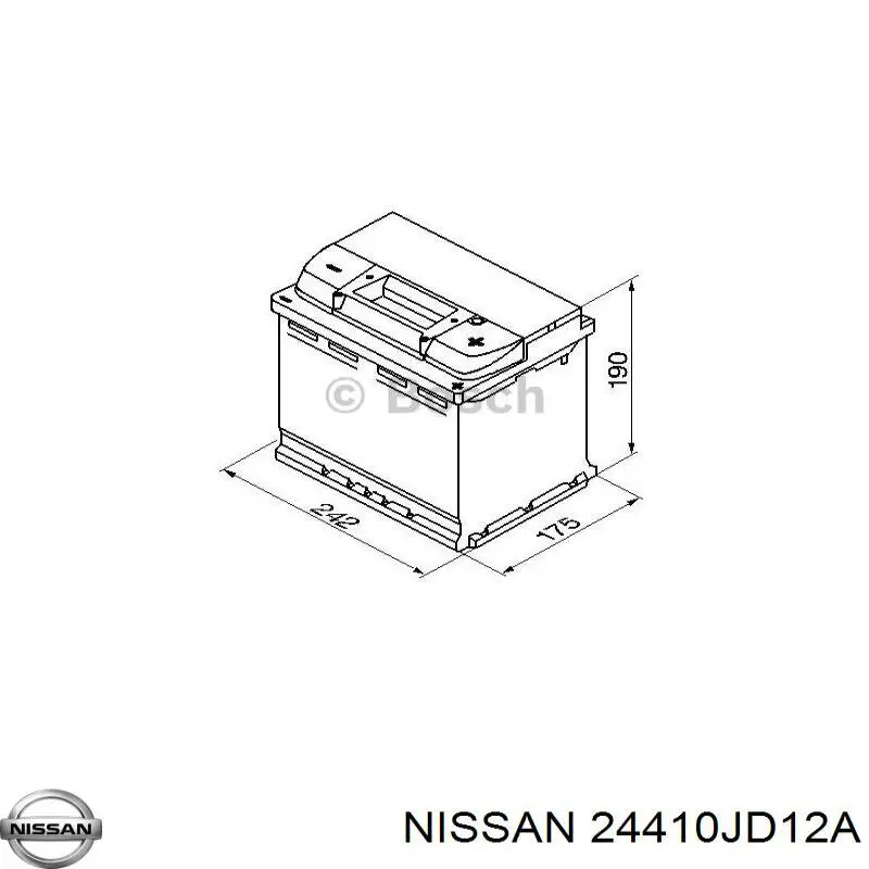 Купить Nissan Емкость 63А/ч 24410JD12A