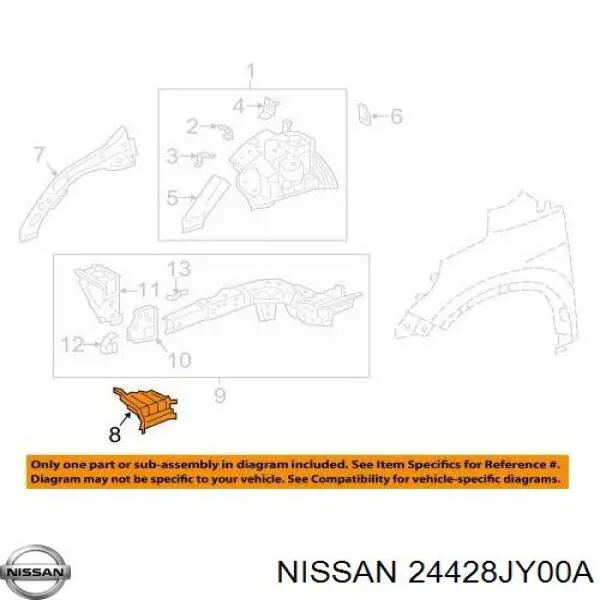  Nissan/Infiniti 24428JY00A цена, от 8.72 USD