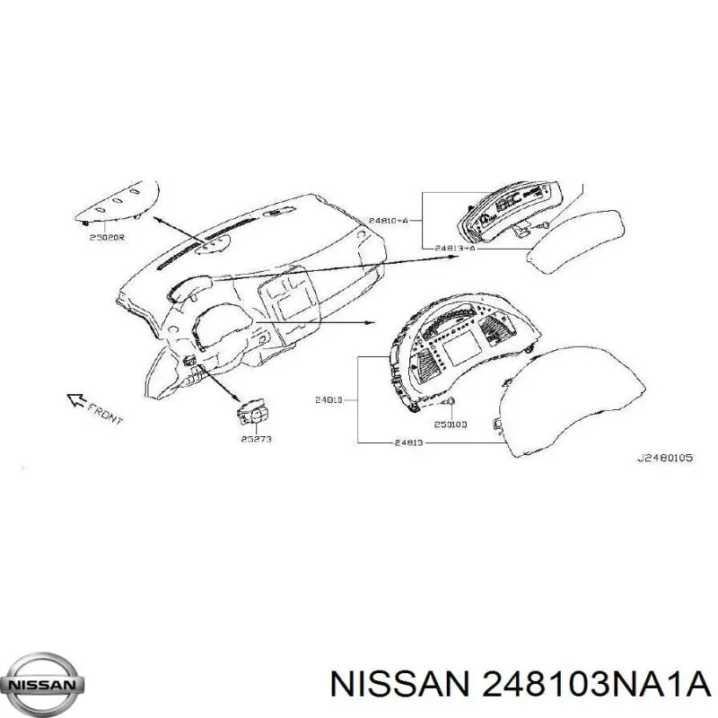 Блок шкалы спидометра Nissan/Infiniti 248103NA1A цена, от 19.00 USD