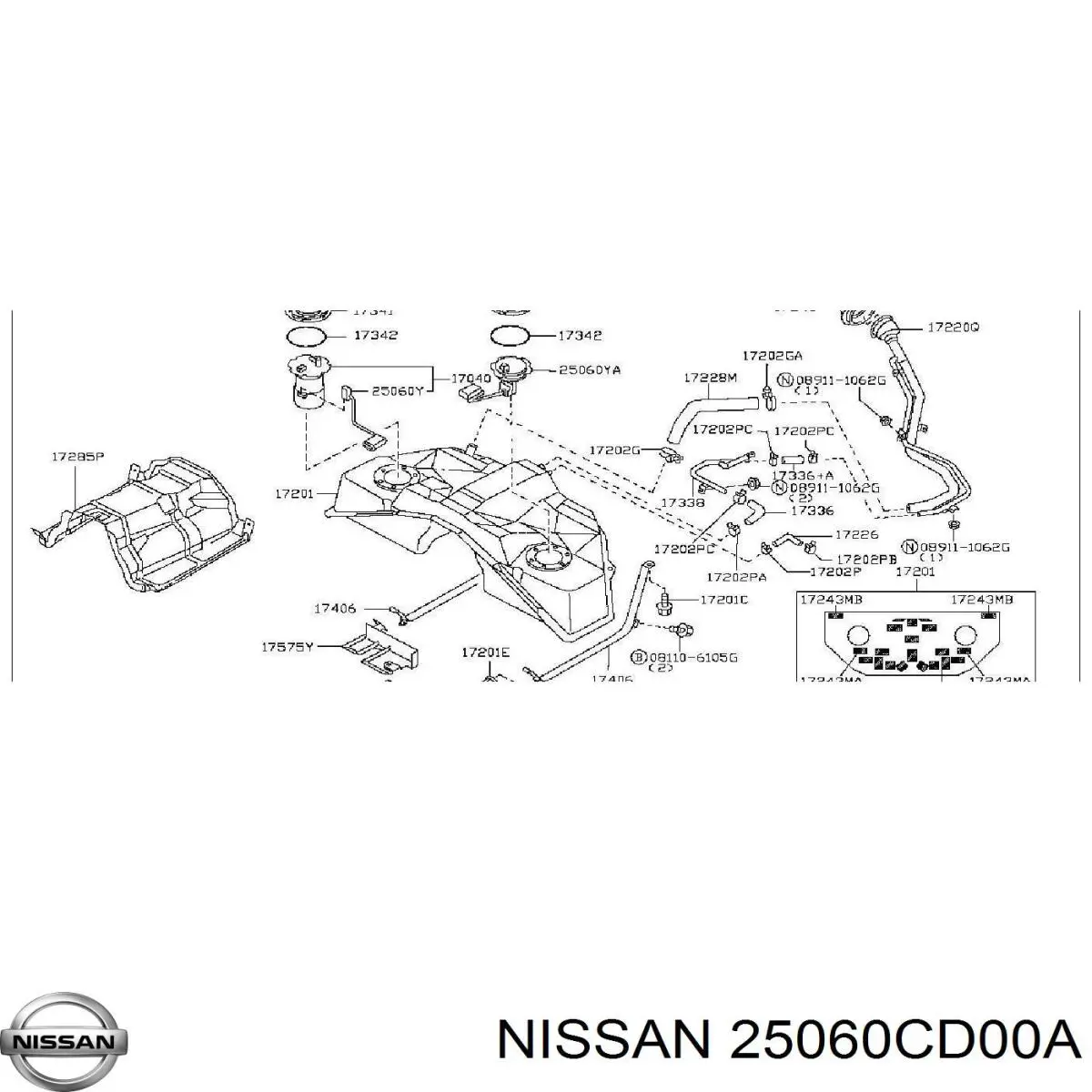  Nissan/Infiniti 25060CD00A цена, от 280.82 USD