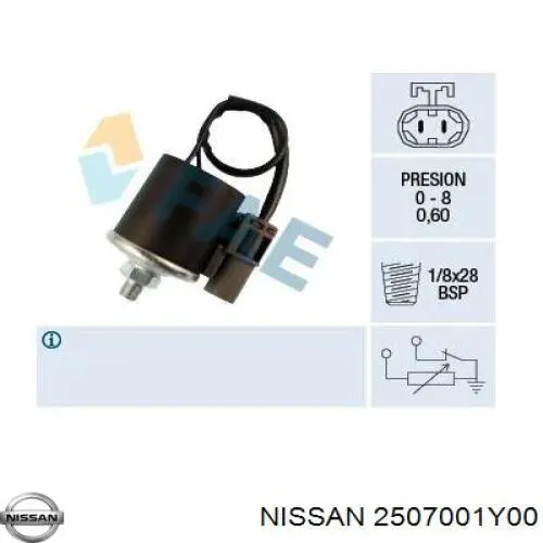 Манометры (указатель давления масла) Nissan/Infiniti 2507032J00 цена, от 52.29 USD
