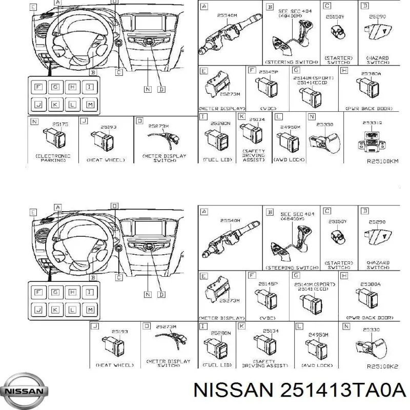  251413TA0A Nissan