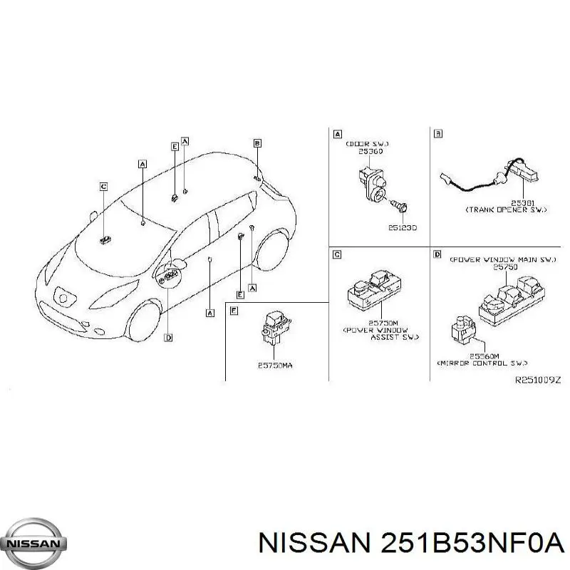  251B53NF0A Nissan