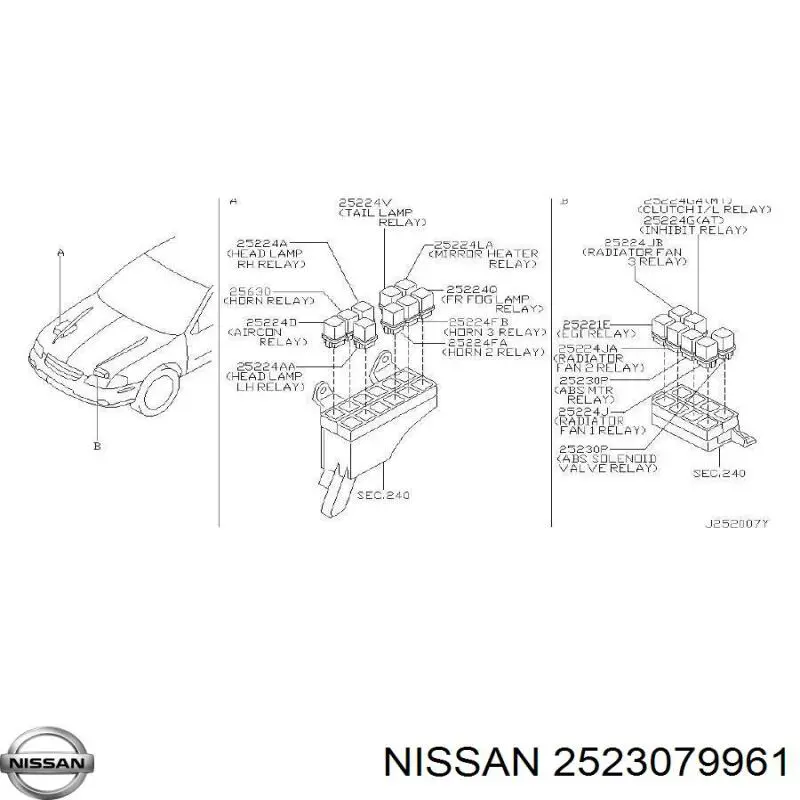 Реле электрическое многофункциональное Nissan/Infiniti 2523079961 цена, от 1.32 USD