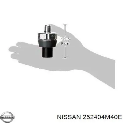 Indicador, presión del aceite 252404M40E Nissan