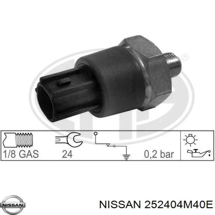 Купить 252404M40E Nissan/Infiniti Датчик давления масла