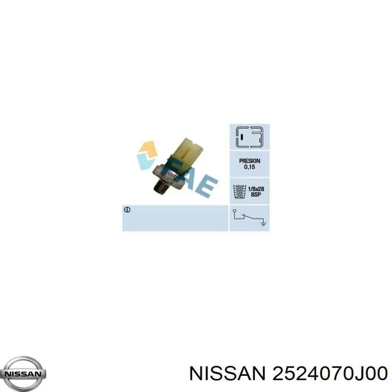 Купить 2524070J00 Nissan/Infiniti Датчик давления масла