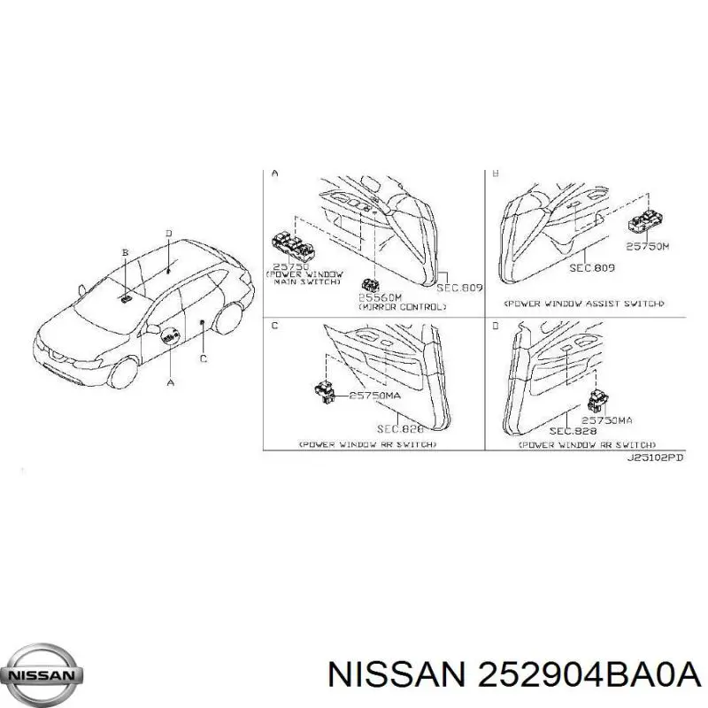 252904BA0A Nissan 