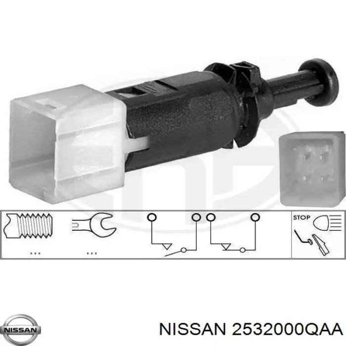 Датчик включения стопсигнала Nissan 2532000QAA