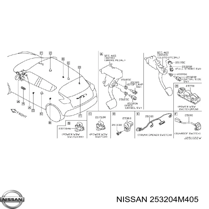 Лягушка Nissan/Infiniti 253204M405 цена, от 1.41 USD