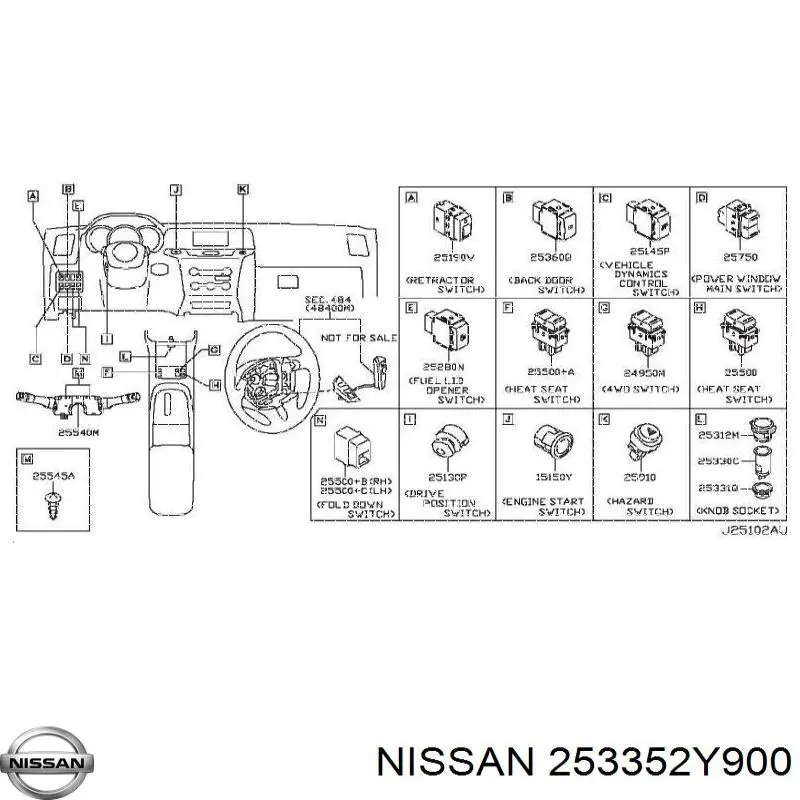 Розетка зажигалки Nissan/Infiniti 253352Y900 цена, от 6.33 USD