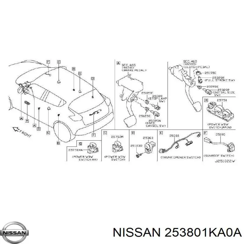 253801KA0A Nissan