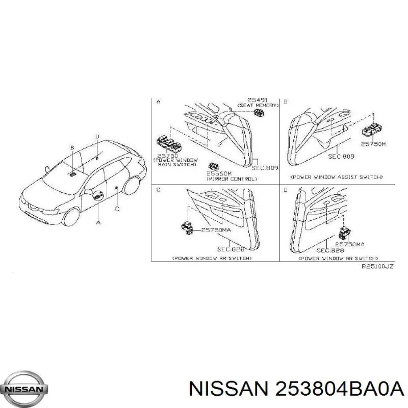  253804BA0A Nissan