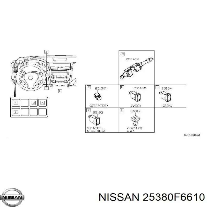  25380F6610 Nissan