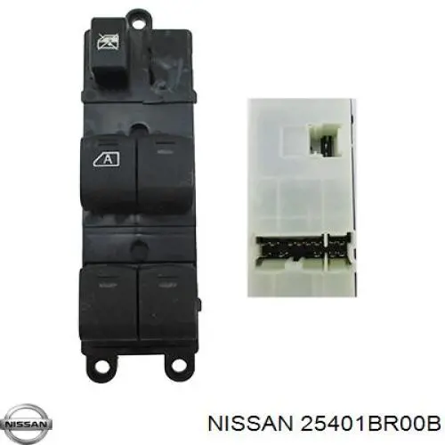25401BR00B Nissan/Infiniti Кнопки переднего левого стекло подъёмника