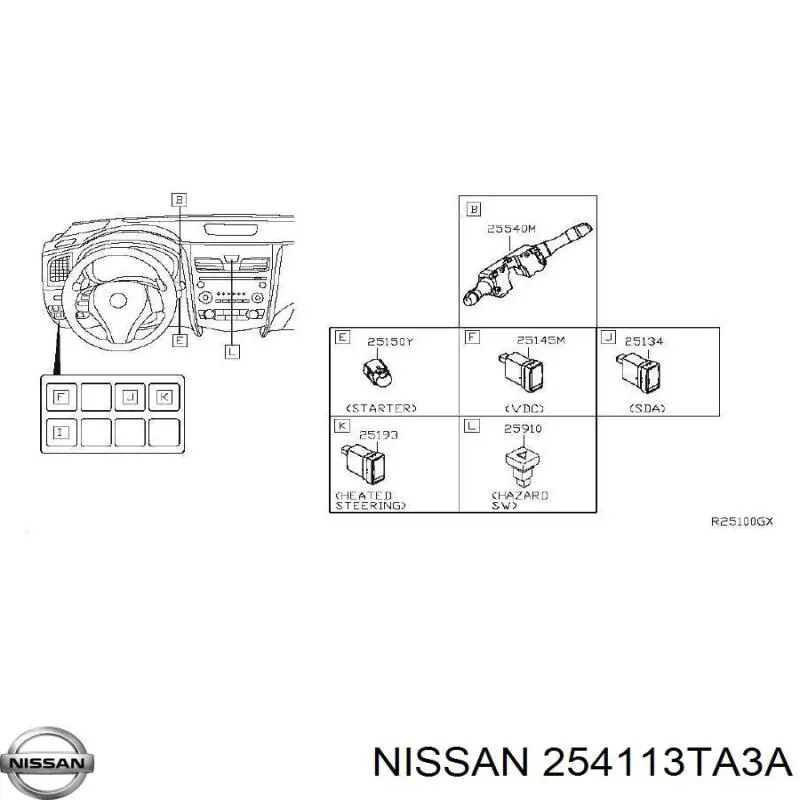 Купить 254113TA3A Nissan/Infiniti 