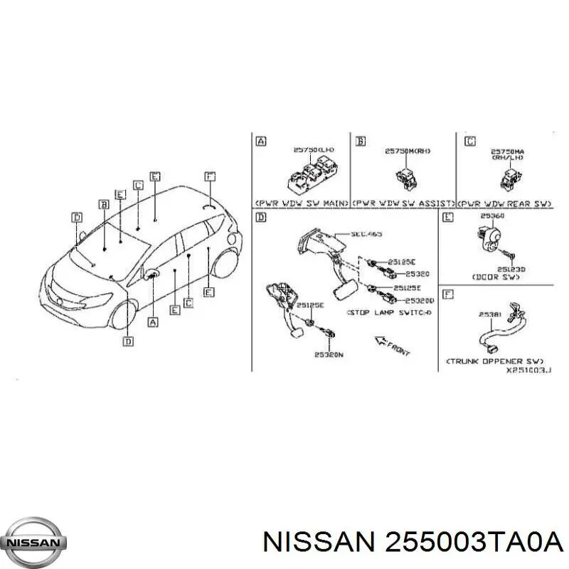  255003TA0A Nissan