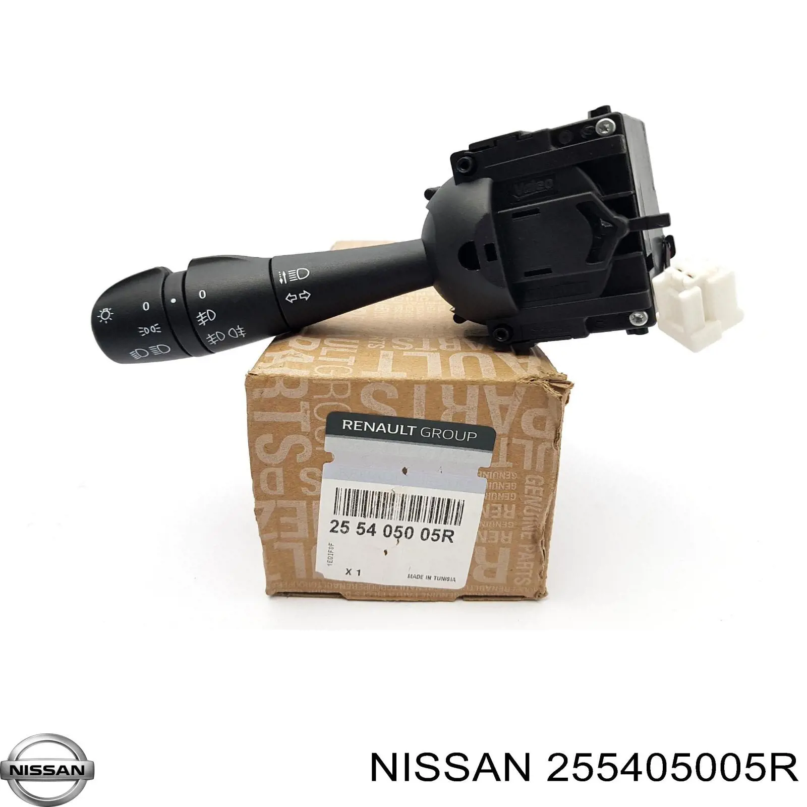 255405005R Nissan comutador esquerdo instalado na coluna da direção