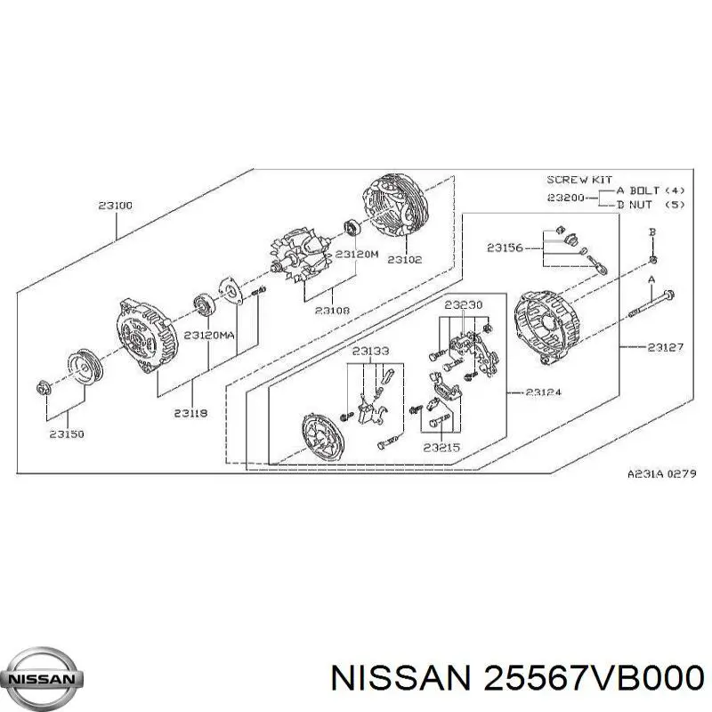 25567VB000 Nissan/Infiniti Переключатель подрулевой, центральная часть
