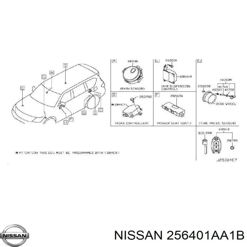 256405BC0B Nissan 