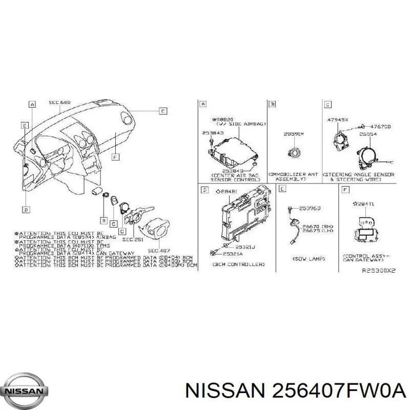  256407FW0A Nissan