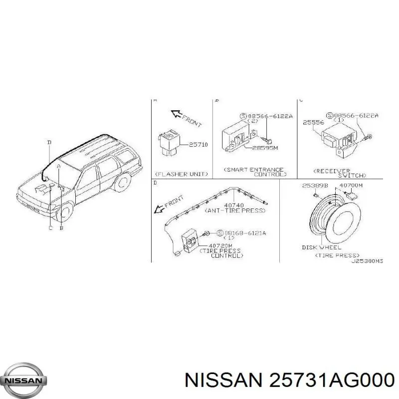 25731AG000 Nissan relê de pisca-pisca