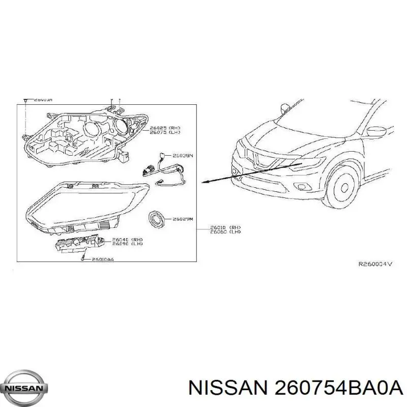  260754BA0A Nissan