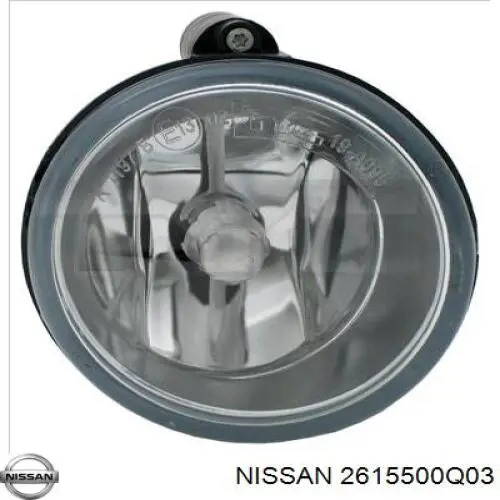 Фара противотуманная левая 2615500Q03 Nissan