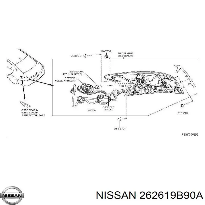  262619B90A Nissan