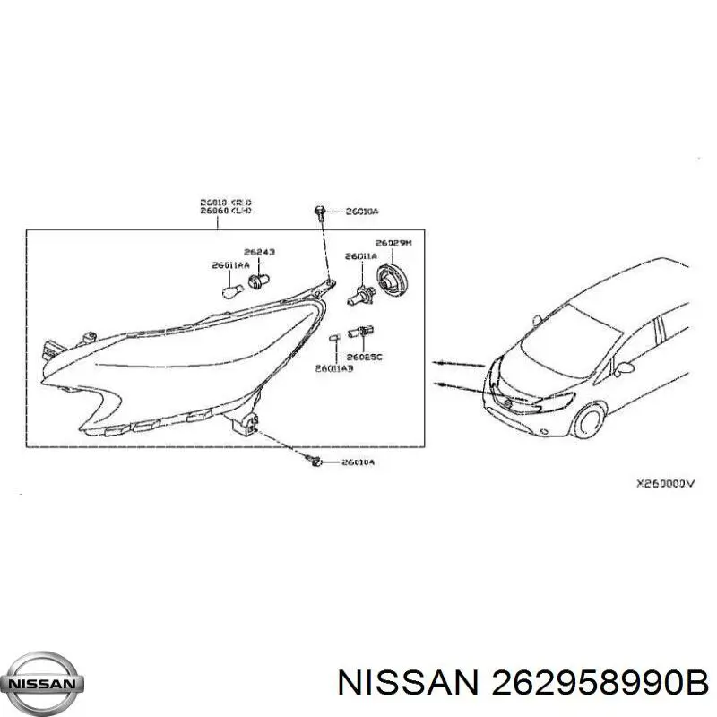  262958990B Nissan