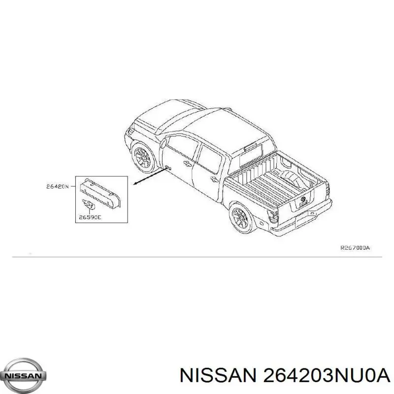 Lâmpada da luz de fundo na porta para Nissan Navara (D23M)