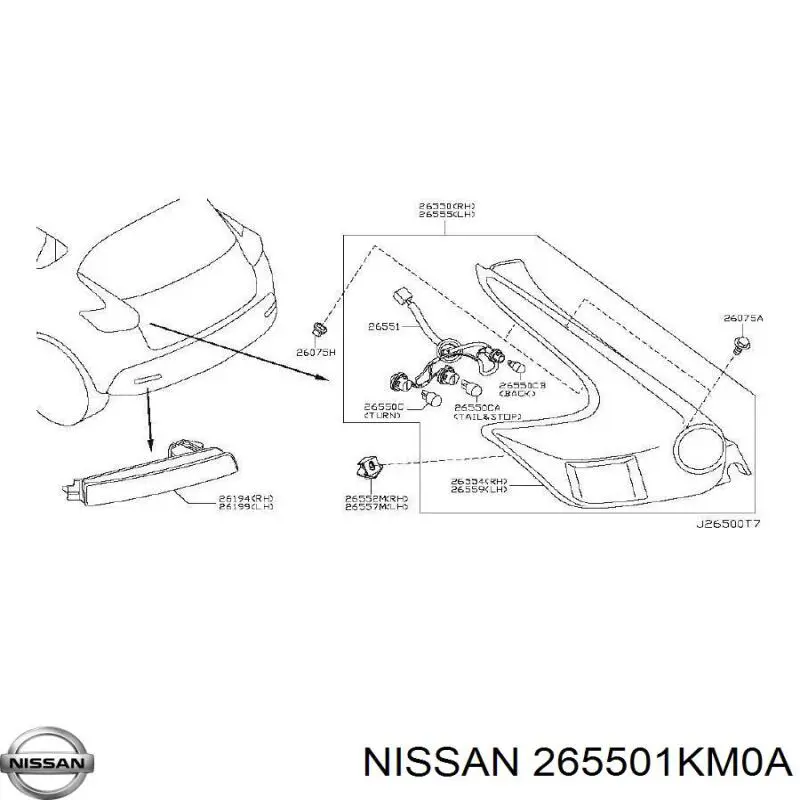  265501KM0A Nissan