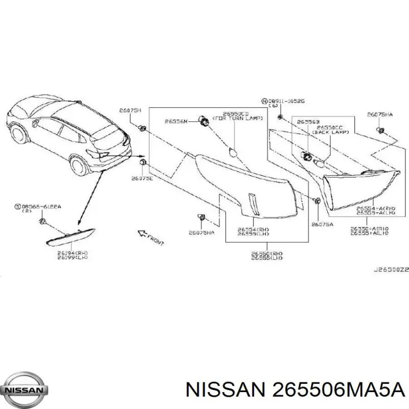  265506MA5A Nissan