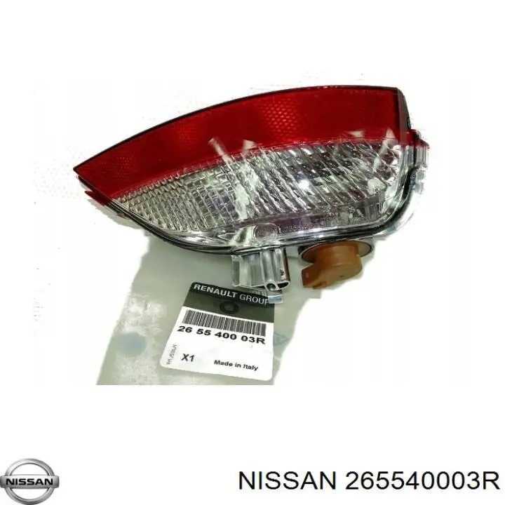 Фонарь заднего бампера правый 265540003R Nissan