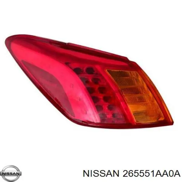 265551AA0A Nissan фонарь задний левый внешний