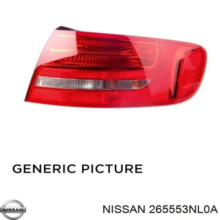 265553NL0A Nissan lanterna traseira esquerda
